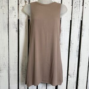 Reckless Angel‎ Long Tunic Top Women’s Size Small Sleeveless Tan Western Flowing